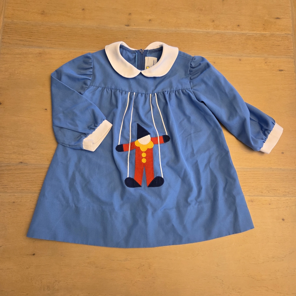 Florence Eiseman Blue Dress with Puppet Design